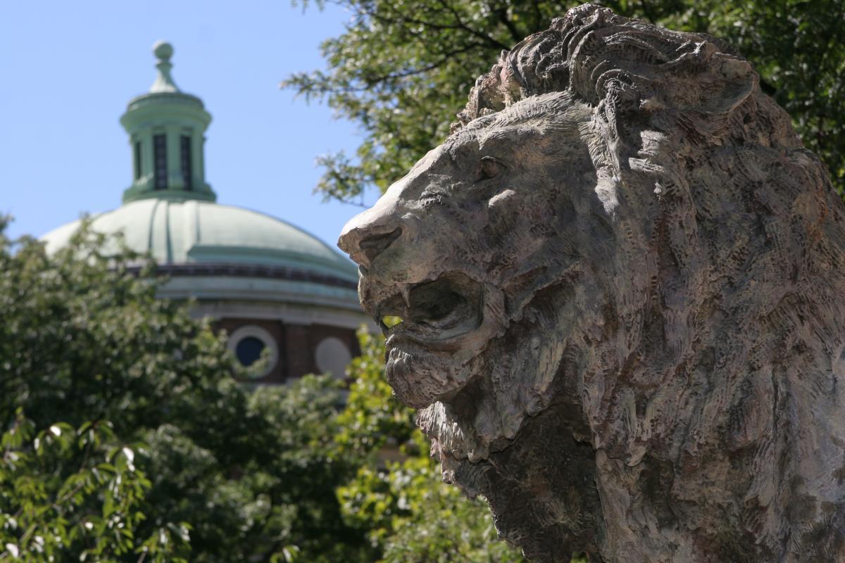 Columbia University Lion Statue
