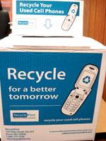 Recycle bin for cell phones.