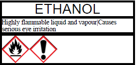 Ethanol warning label