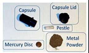 Figure 1 - Example of dental amalgam capsules. Photo of dental amalgam capsules
