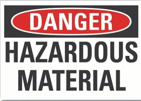 Danger Hazardous Material label