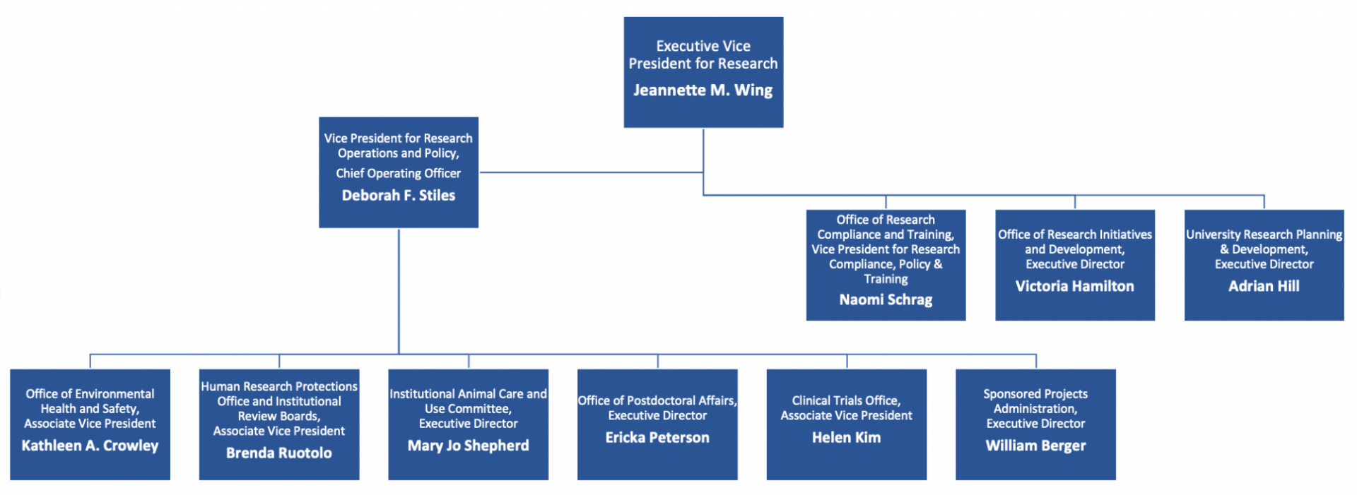 EVPR Organizational Chart