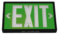 Green exit sign