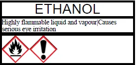 Ethanol warning label