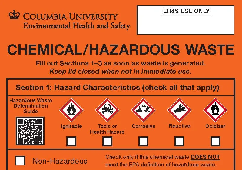 Image of hazardous waste label