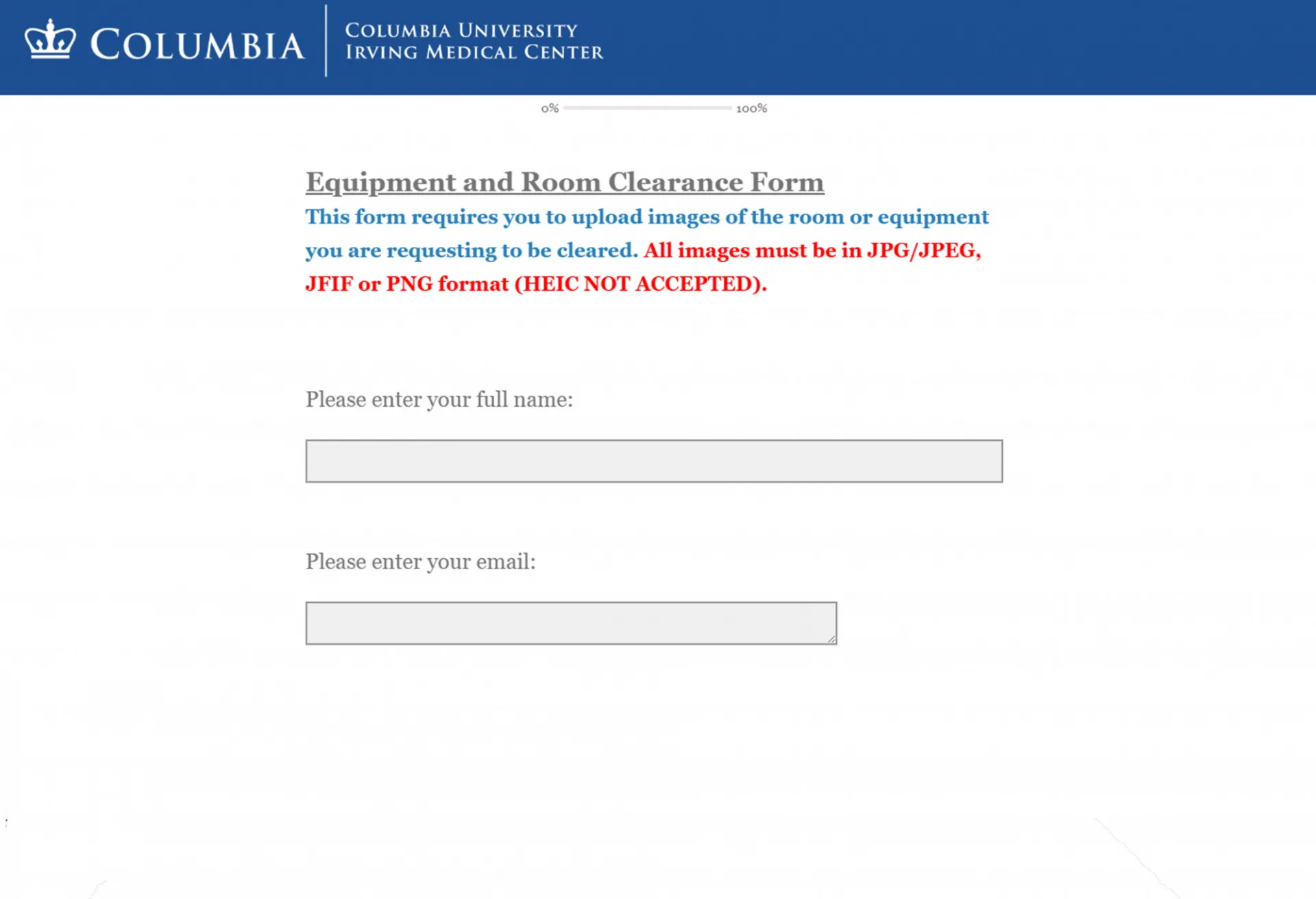 Clearance survey screenshot