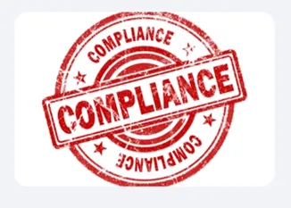 Emblem of the word compliance