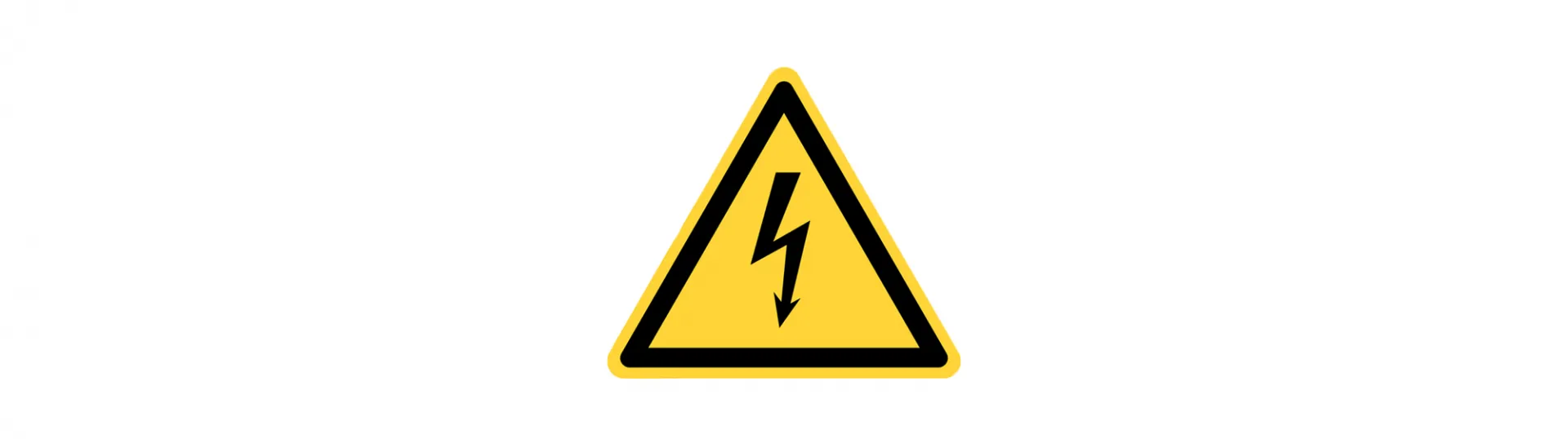 Yellow voltage triangle