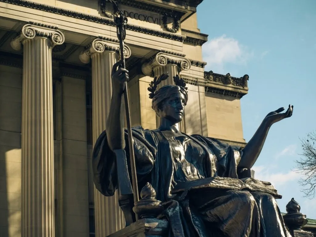 Statue of Alma Mater in front of Low Library